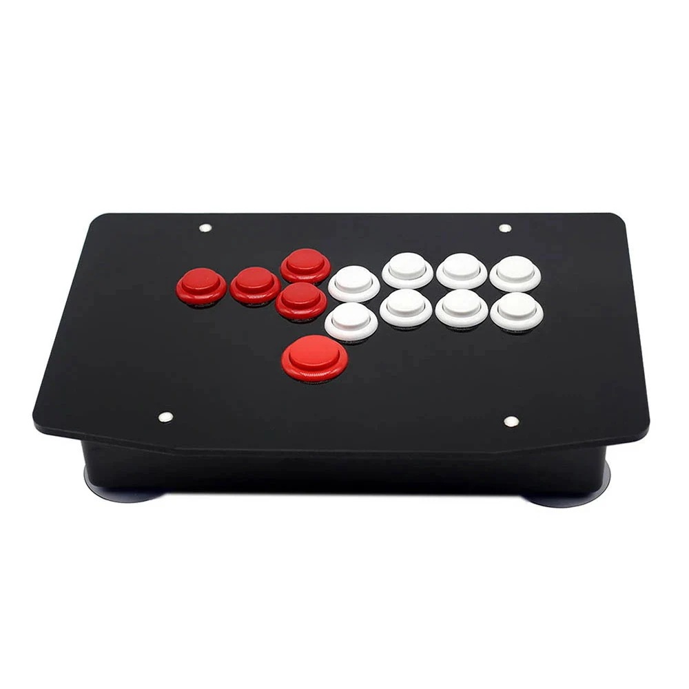 【3日出荷】【早い者勝ちタイムセール】レバーレス アーケードコントローラー アケコン PC用 ボタン計15個 方向キー アクションボタン 有線 USB接続 ジョイスティック ゲーム コントローラー P