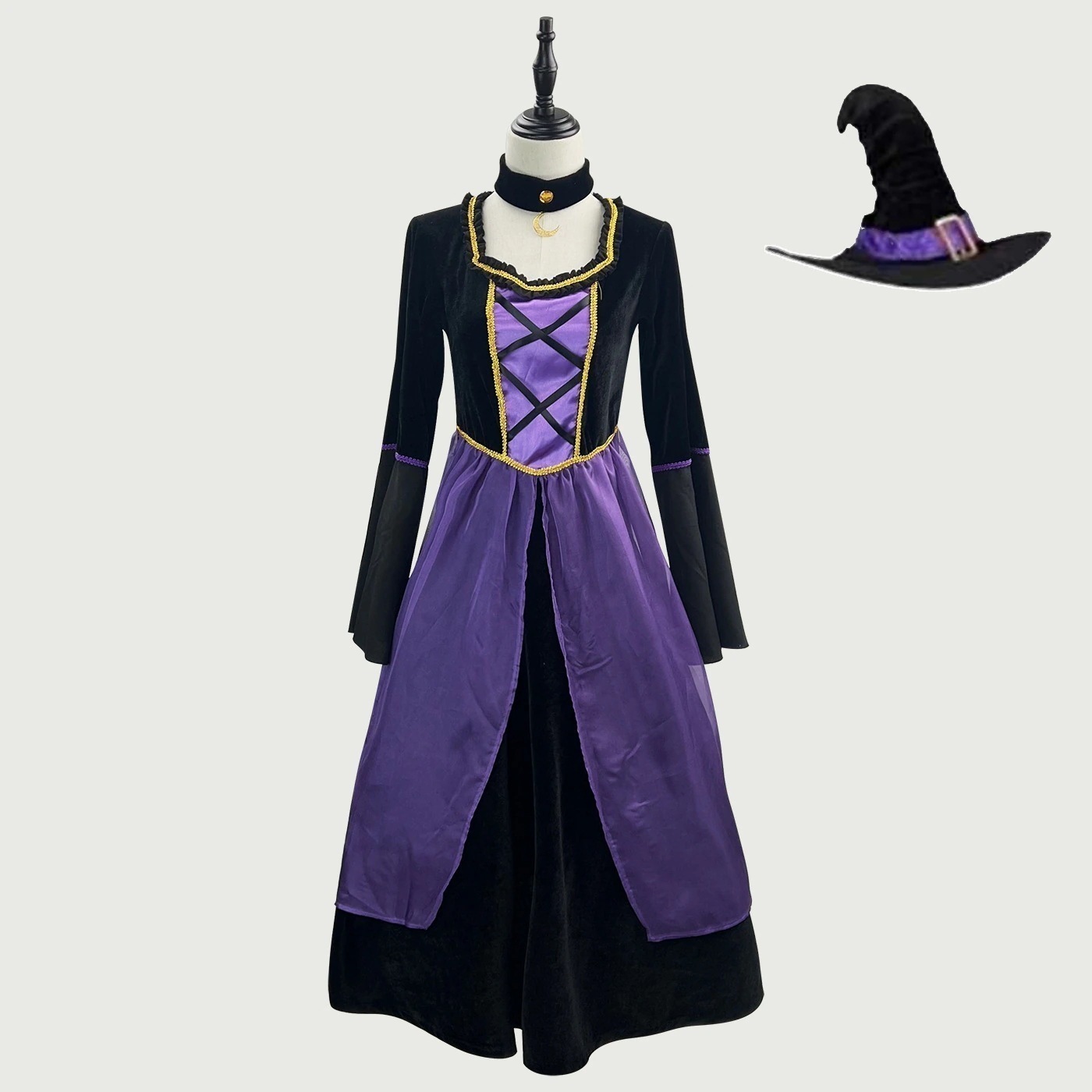 【2025新作】正規品ハロウィーン魔女衣装演出紫魔女服魔女cos鬼祭り衣装 4,569円