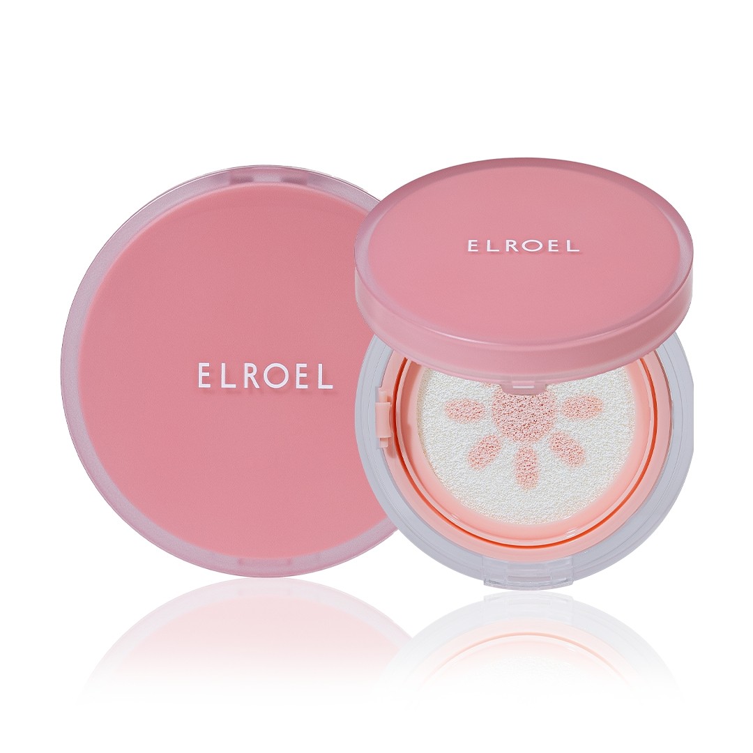 [1+1]桃の光 ピンクのトーンアップサンクッションSPF50+ PA++++ 25g