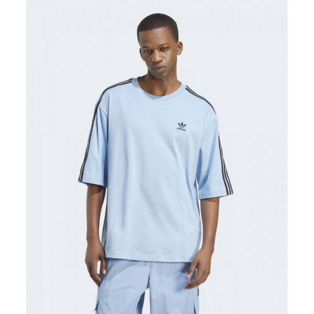 ADIDASオーバーサイズティーアッシュブルー:ブラック / JY1394