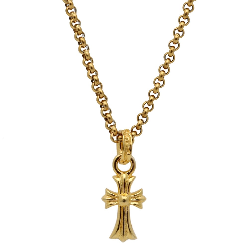 925 クロスネックレス [ps053-gold]