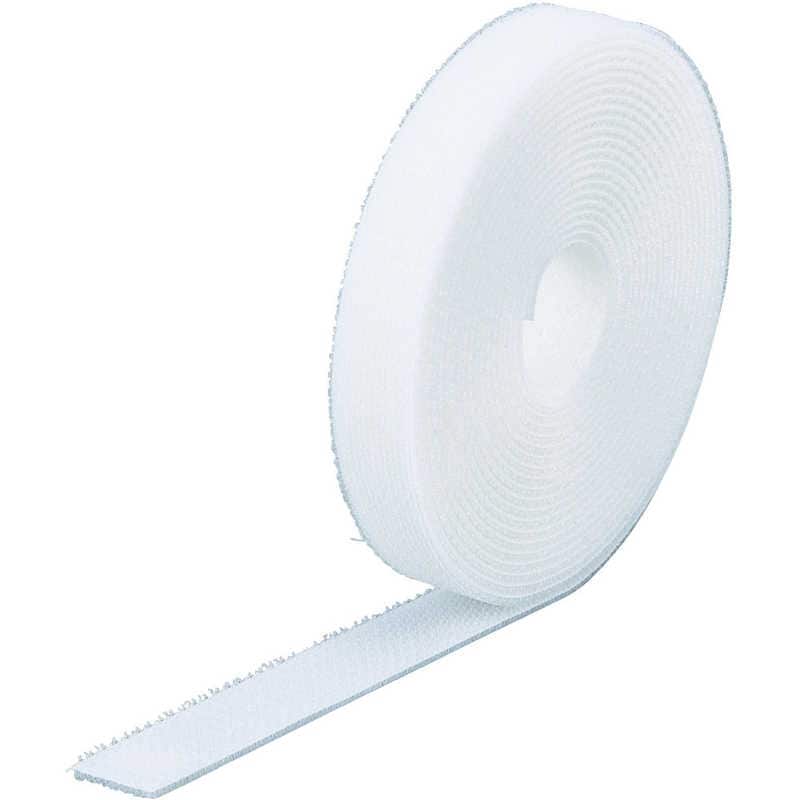 トラスコ中山　マジック結束テープ 両面 白 20mm×25m　MKT20250W