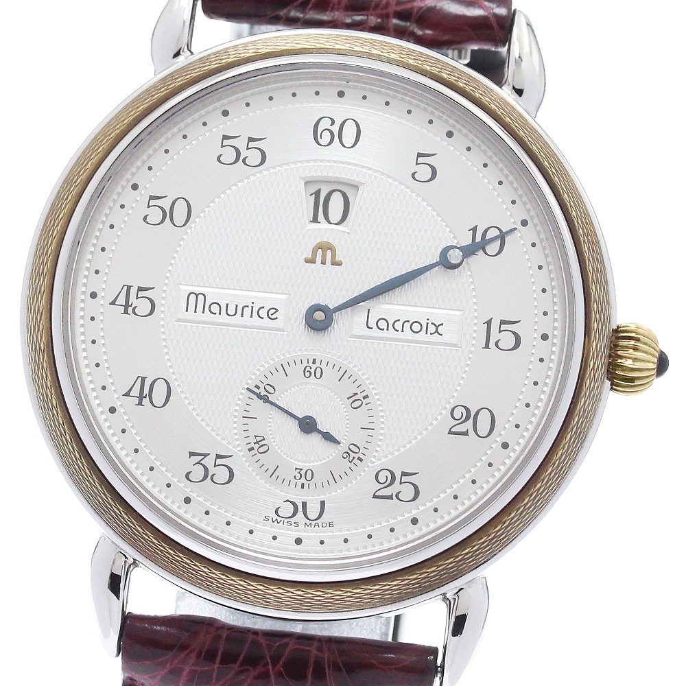 モーリスラクロア MAURICE LACROIX 28505-1601 マスターピース ジャンピングアワー 手巻き メンズ 良品 保証書付き_961388【中古】