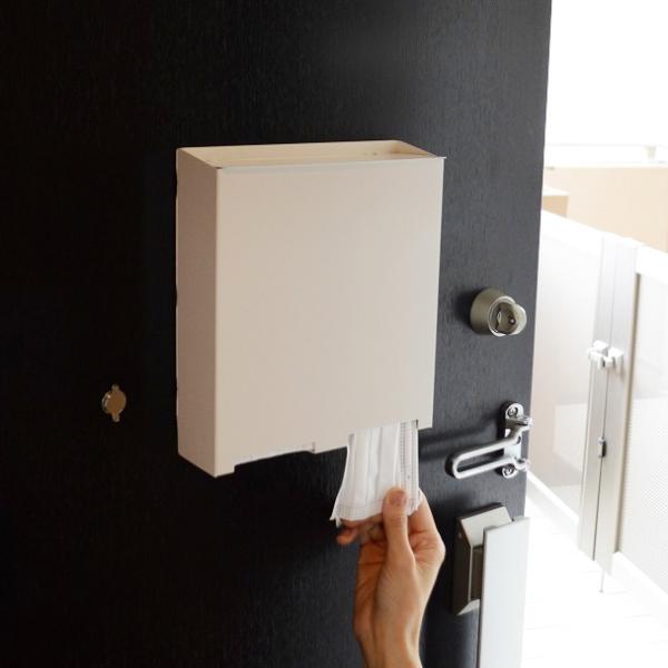 マスク収納ケース 50枚 収納 大容量 マスク入れ マスクケース マスク収納ボックス マグネット 磁石 スチール面 貼りつけ 壁掛け シンプル おしゃれ インテリア