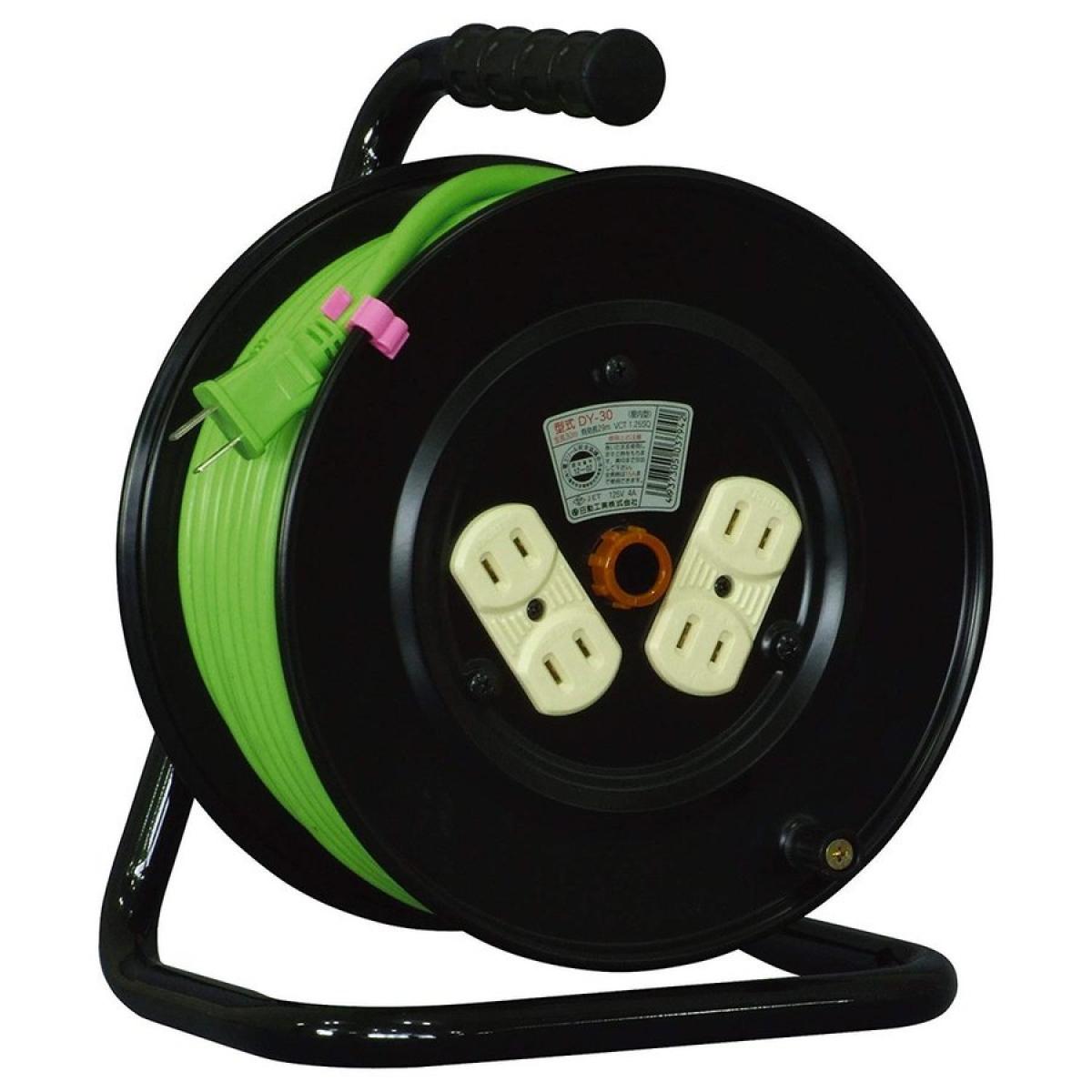 【在庫有・即納】電工ドラム 15A×30m 日動 電工ドラム コード 電工ドラム お祭り 縁日 延長コード 30M DY-30 【 SS-30 SS-3030 SS-30Kではありません】