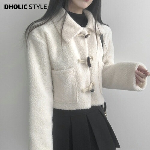 [メガ割りSALE]キルト裏地トグルボタンボアジャケット・p619456