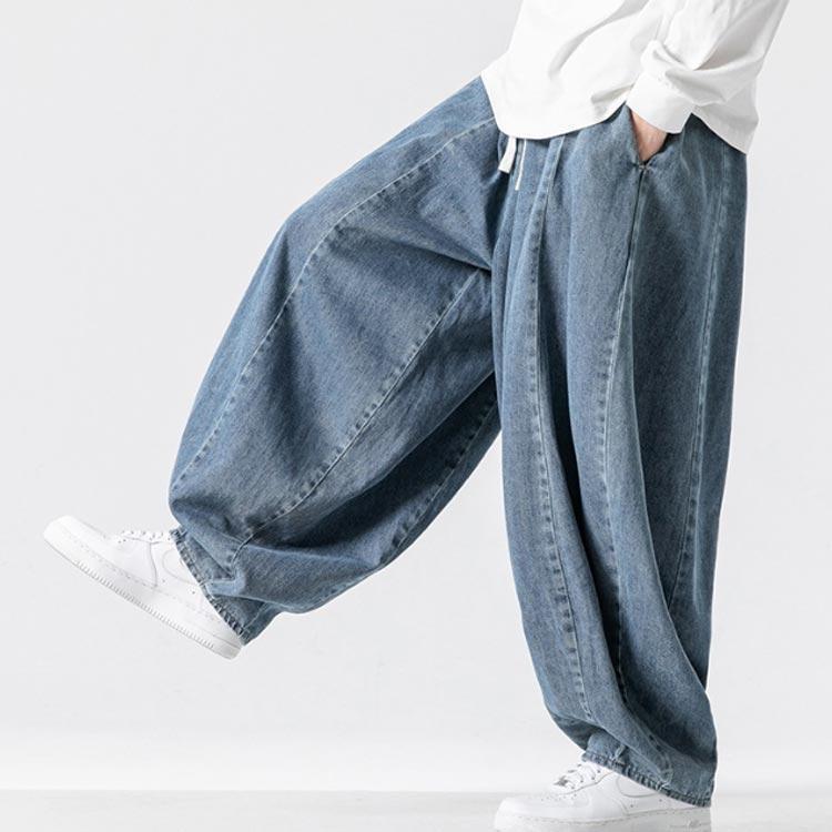 デニム パンツ メンズ パンツ デニムパンツ ワイドパンツ 春 夏 秋 デニム ルーズ ワイド ジーパン ジーンズ 袴パンツ