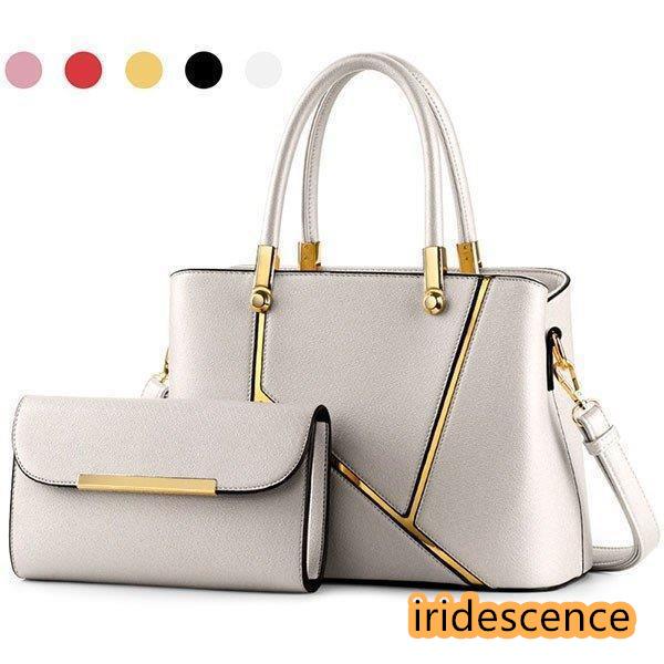 ハンドバッグ レディース バッグ フォーマル ショルダーバッグ 手提げかばん PU 2点セット 3way 肩掛け 斜め掛け 大容量 軽量 おしゃれ シンプル 上品 通勤