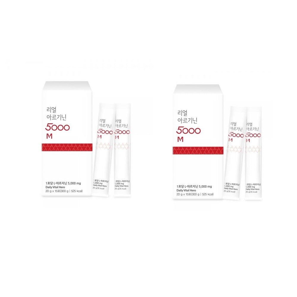 韓国-K MEAL-日常に疲れた自分のための体力と活力 リアルアルギニン 5000M 300g (20gx15包)x2-K FOOD