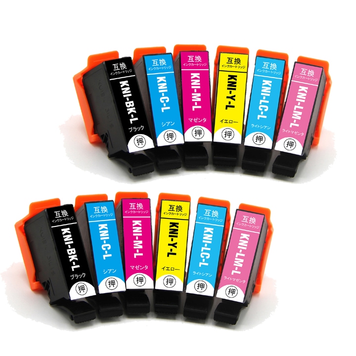KNI ６色パック×２セット互換インク 増量版 KNI-6CL-L カ二 プリンターインク 対応プリンター EP-887AW EP-887AB EP-887AP 最安値 激安 KNI-BK-L