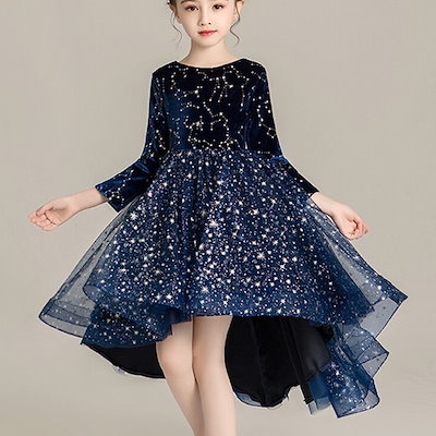 [Qoo10] ドレス 女の子 子供服　チュール 長袖 : キッズ