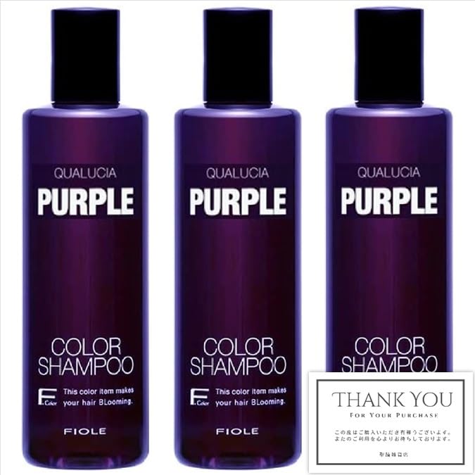 【3個セット】FIOLE フィヨーレ フィオーレ クオルシア カラーシャンプー パープル 250ml オリジナルショップカード付