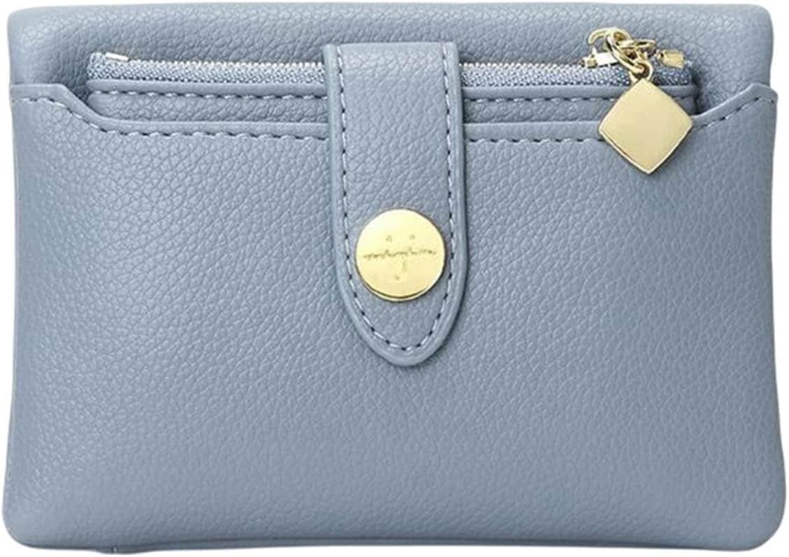 【20%OFFクーポン】財布 レディース 2つ折り ファスナー ボタン 無地 薄い 小さい財布 コインケース 大容量 スキミング防止 多機能 カード入れ 小銭入れ コンパクト ウォレット ファッション