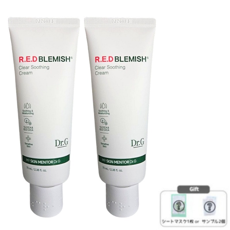 [1+1] レッド ブレミッシュ クリア スージング クリーム 70mL（チューブ型） / 敏感肌ケア 肌荒れ 鎮静 高保湿 低刺激 べたつかない 水分クリーム 韓国コスメ