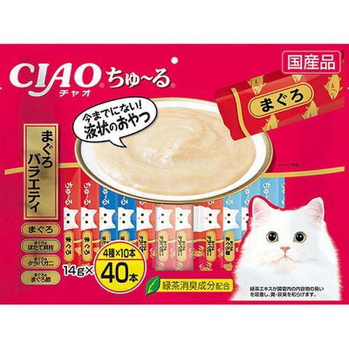 （まとめ買い）CIAO ちゅる まぐろバラエティ 14gx40本入り SC-131 猫用おやつ [x3]