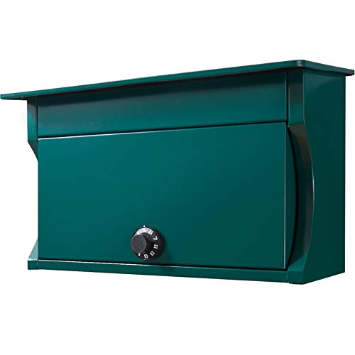 色：1-緑 カバポスト ダイヤル 郵便ポスト A4対応 壁掛け ダイヤル式 緑