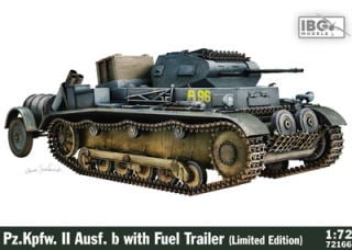 IBG 1/72 独・II号b軽戦車＋小型燃料トレーラー＆装備品 3Dプリント限定【PB72166】 プラモデル PB72166 IIゴウbケイセンシャ ネンリョウトレーラー＆ソウビヒン