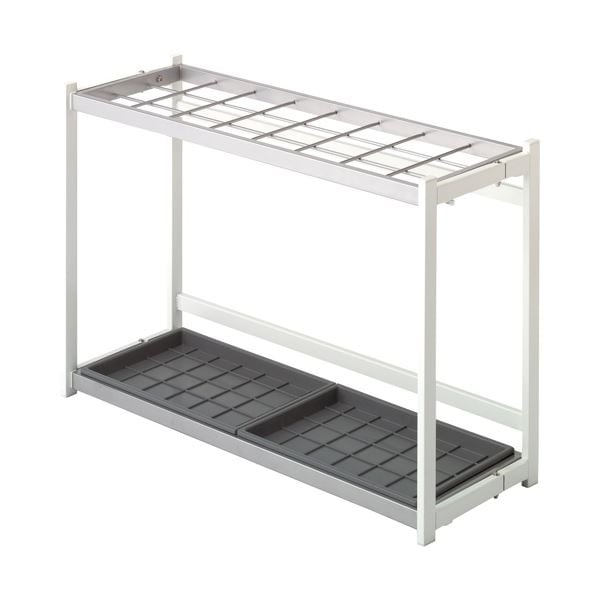 （まとめ）テラモト 折りたたみ式傘立て E型 薄型タイプ 24本用 ホワイト UB-900-224-0 1台3セット