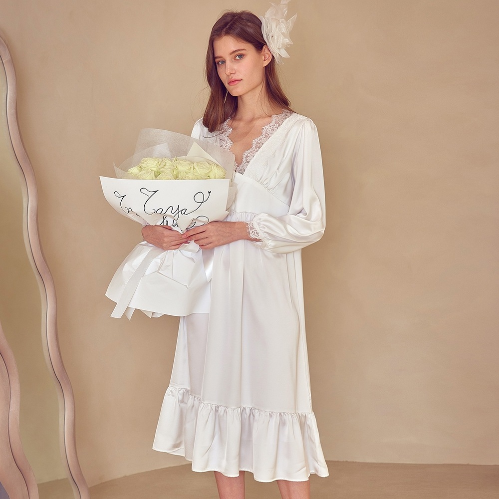 BALCONY [3846-BBSHO] アデリンワンピースアイボリー