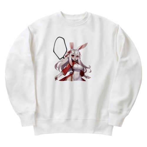 【文字入れ可能受注生産】ウサギの女の子　ミシェル ヘビーウェイトスウェット