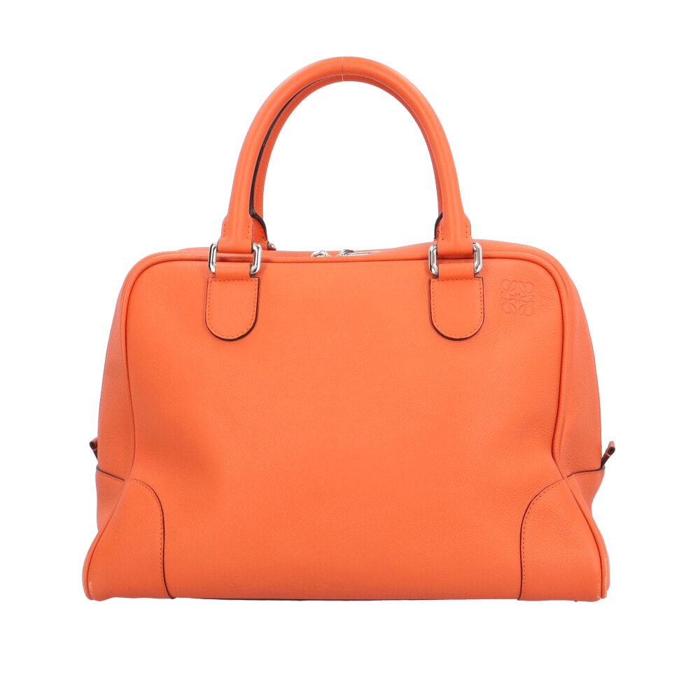 ロエベ アマソナ75 ラージ ハンドバッグ レザー オレンジ LOEWE 中古