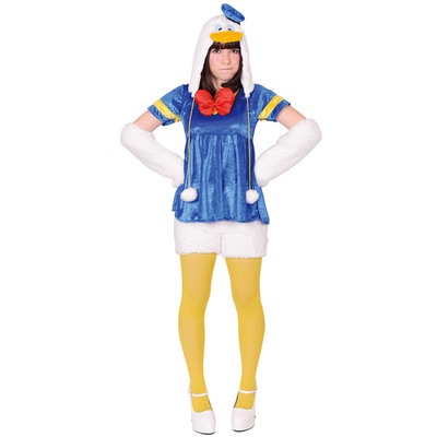 コスプレ 仮装 大人用モコモコドナルドダック 【 コスプレ 衣装 ハロウィン 仮装 コスチューム ディズニー グッズ レディース 公式 女性用 余興 パーティーグッズ 正規ライセンス品 】