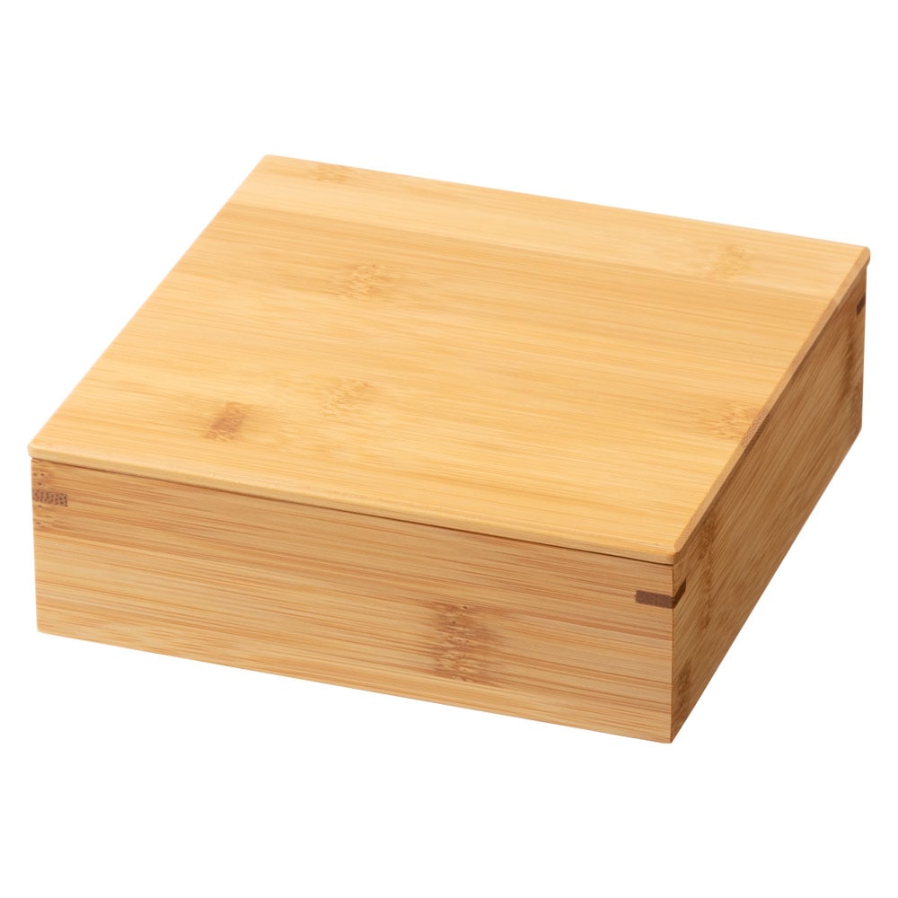 竹の弁当箱　スス正角１段弁当箱 (5509)　Bento made of bamboo