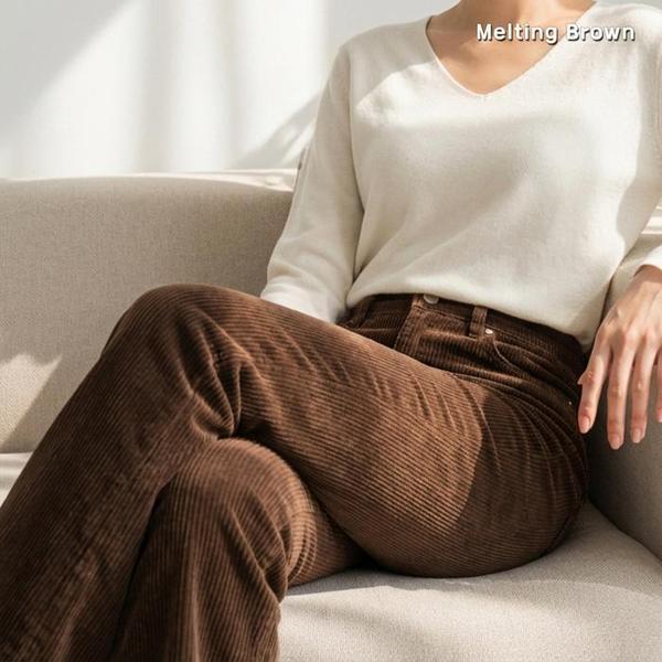 女性用コーデュロイ ブーツカットパンツ K89