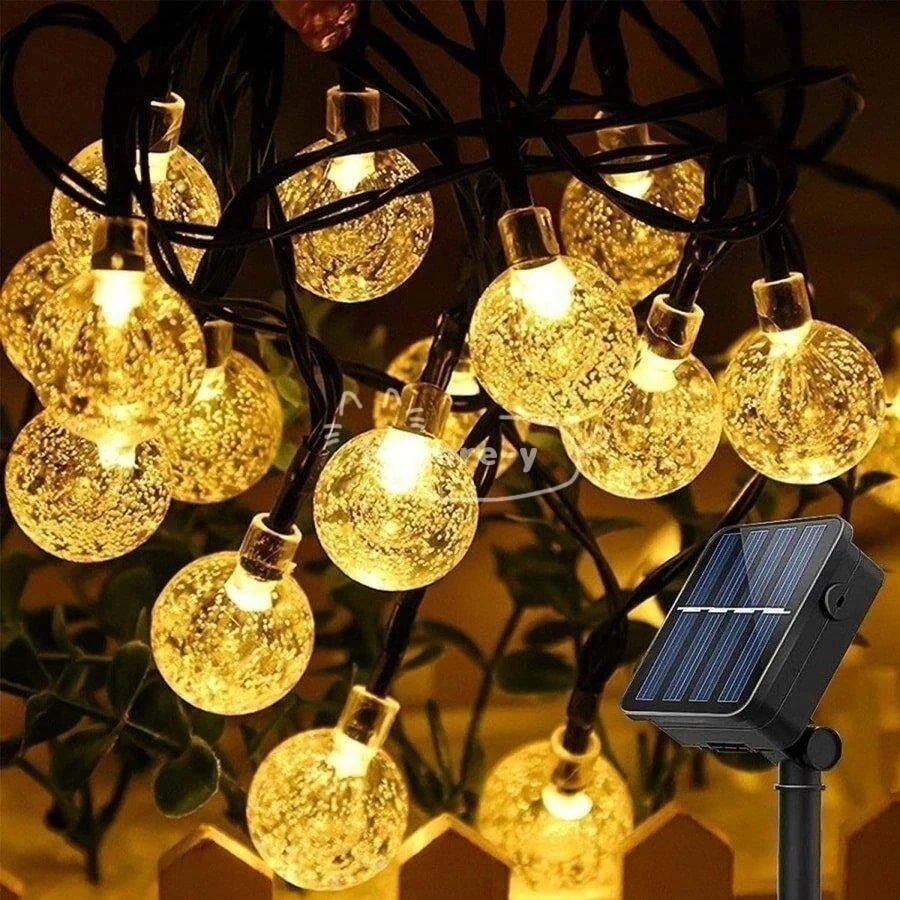 ソーラー イルミネーションライト LED ストリングライト 50電球 7M 8モード IP65防水新-4-460