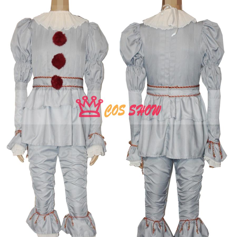 赤字販売!実物撮影 映画 ピエロ ペニーワイズ 大人 子供 JOKER ライトグレー コスプレ衣装 cosplay仮装 イベント クリスマス ハロウィン ステージ 文化祭