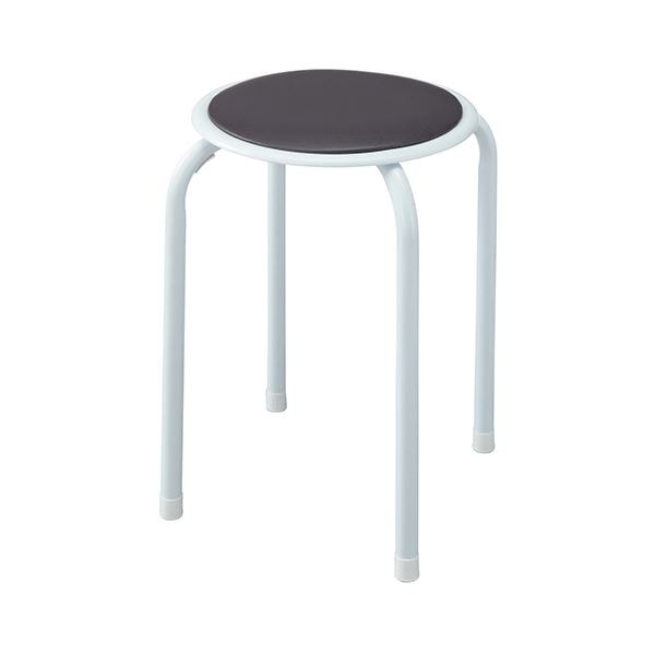 （まとめ）不二貿易 ラウンドスツール FB-01/10 ブラウン 14071 1脚 [x3セット]