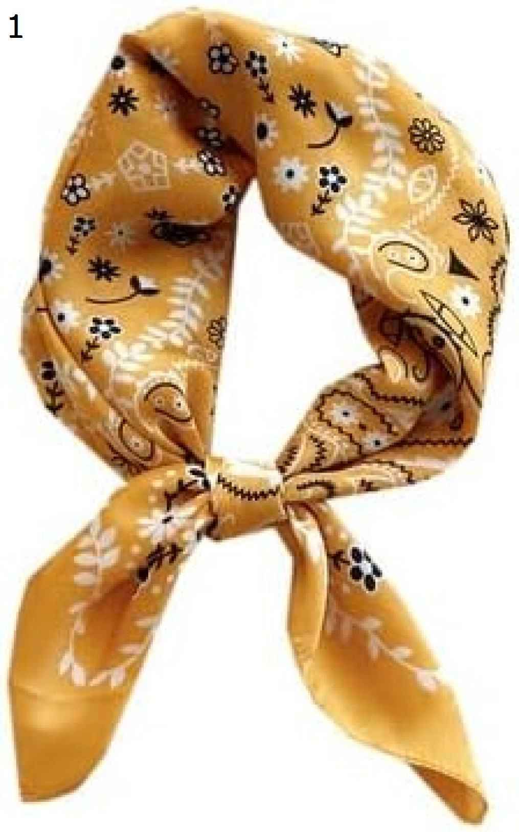 【20%OFFクーポン～】ヘッドスカーフ女性のスクエアネックスカーフファッションカシュープリントハンカチサテンヒジャブスカーフ スカーフ (Color : Yellow Size : 70x70c