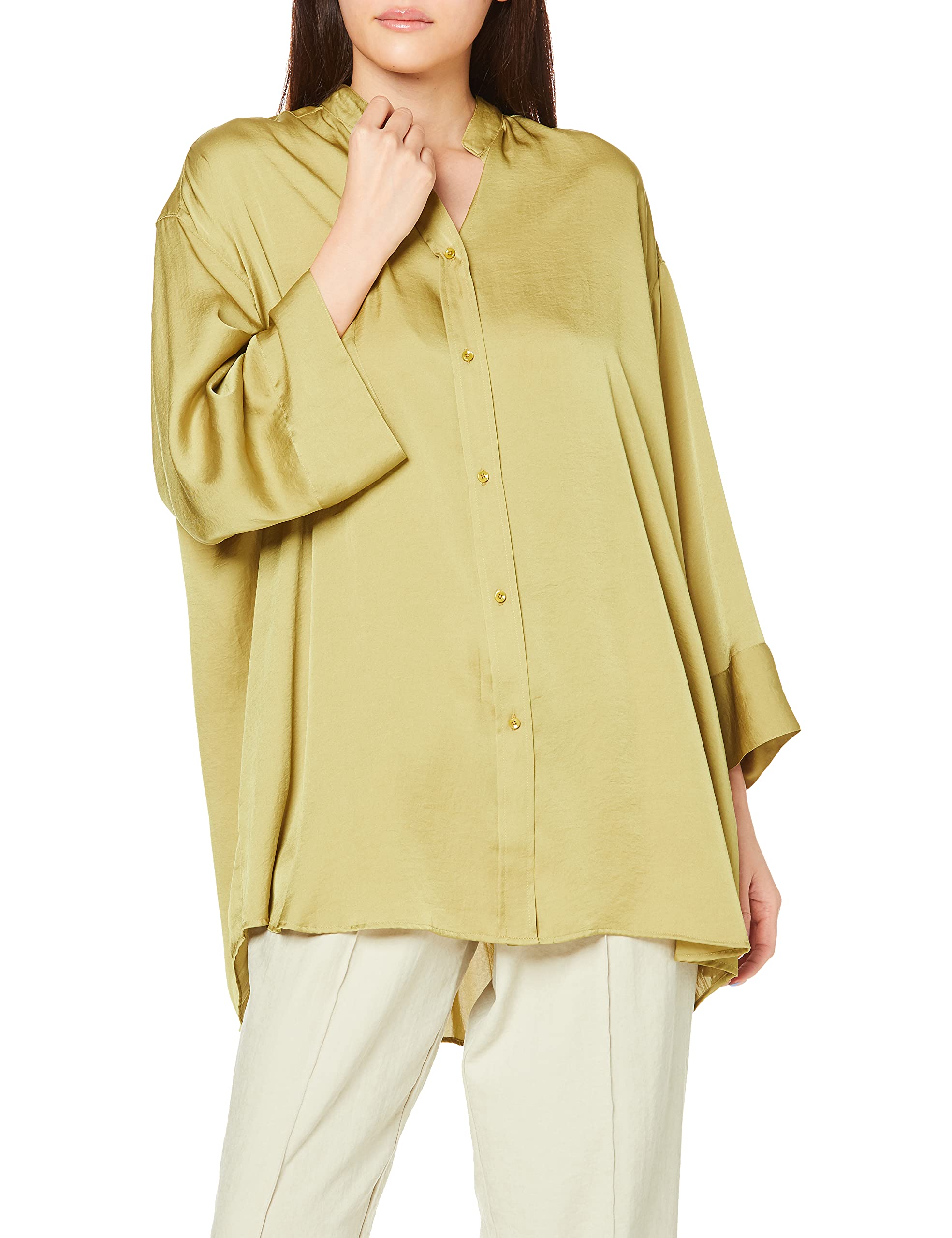 [ミラオーウェン] シアー前あきスキッパーシャツ 09WFB214381 レディース