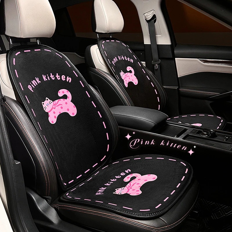 かわいい漫画カーシートクッション秋と冬豪華な不凍液暖かいカーシートクッションプラスベルベット厚みのある滑り止めシートクッション 6,157円