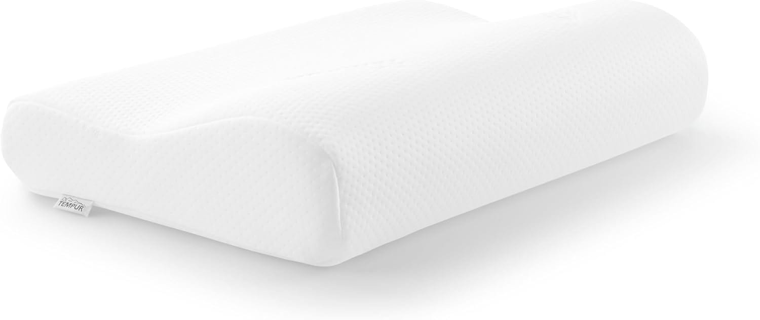 テンピュール(Tempur) 枕 まくら オリジナルピロー ホワイト かため 頭部から首筋に優しくフィット 仰向け/横向き可能で快眠をサポート M高さ約10cm ストレートネック 肩凝り 肩こり