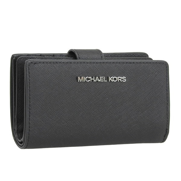 マイケルコース MICHAEL KORS 財布 レディース 二つ折り ブラック アウトレット 35r4stvf6l-black