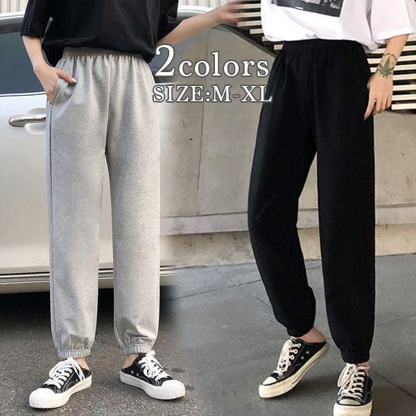 出荷が迅速である シンプル スウェット パンツ トレーニング グレー ブラック フィットネス ボトムス レディース ギフト プレゼント 春物 春夏 春服 夏シンプル