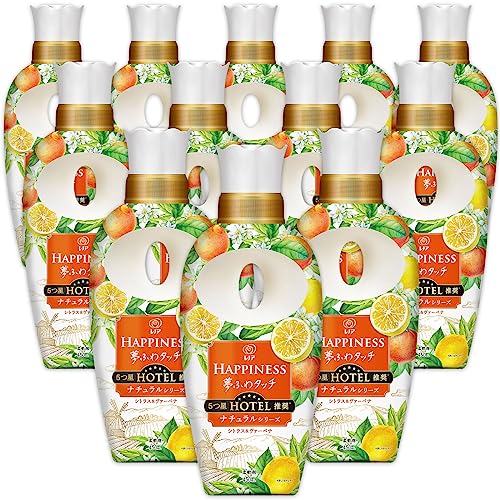 [ケース販売] レノア ハピネス 夢ふわタッチ 柔軟剤 ナチュラルシリーズ シトラス&ヴァーベナ 本体 450mL×12本