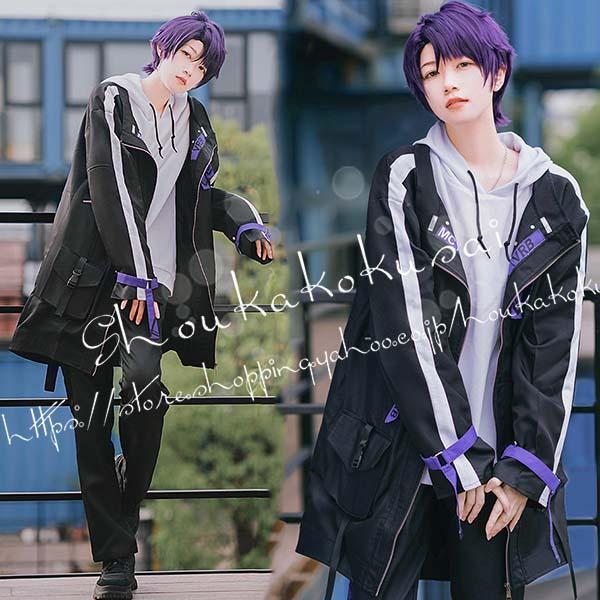バーチャルライバー風 VTuber 彩虹社 剣持刀也 コスプレ衣装 ウィッグcos靴 コスチューム 演出服 cosplay 変装 仮装-471