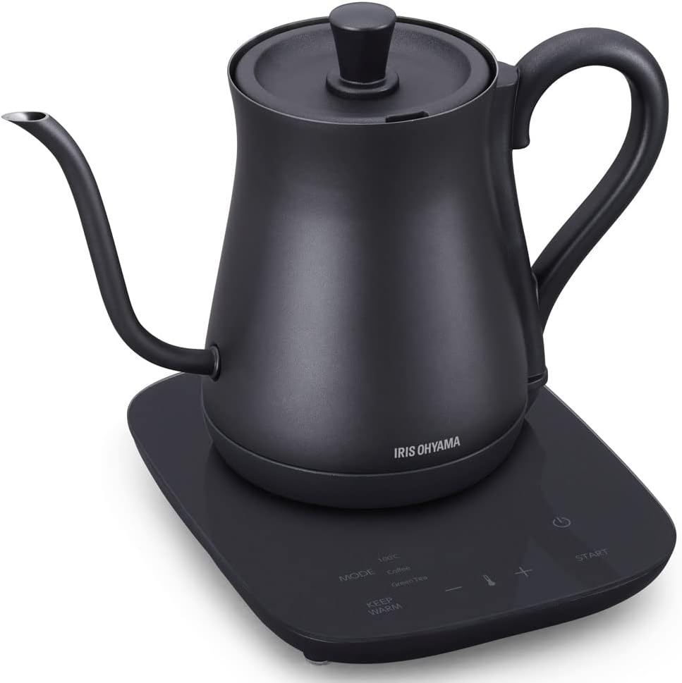 電気ケトル 温度調節 ドリップケトル ケトル 600ml 10段階温度調節付 保温設定付 沸騰後自動電源OFF コーヒー 紅茶 緑茶 おしゃれ