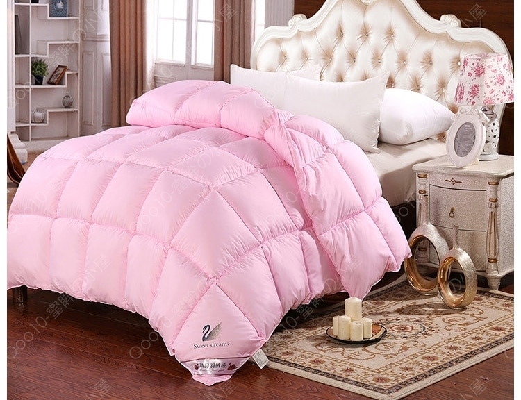 冬季厚手羽毛布団95ホワイトベルベット220*240サイズ 春秋布団厚手保温冬布団羽毛布団芯シングル掛け布団ダブル-23