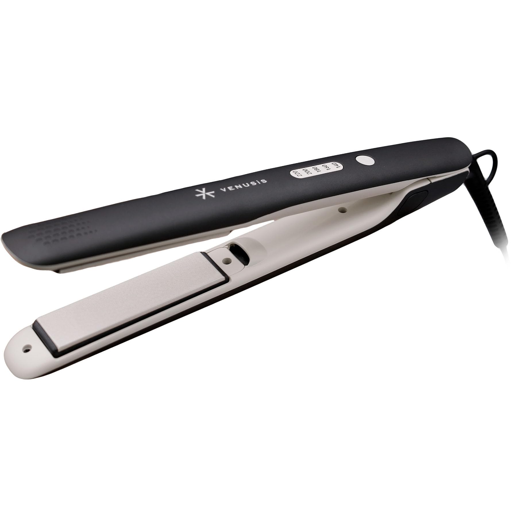 VENUSiS ヴィナシス マイナスイオン ストレートヘアアイロン VAS-8200E （ホワイト）潤いを守るモイスティック×イオン5温度対応・軽量326g・海外可