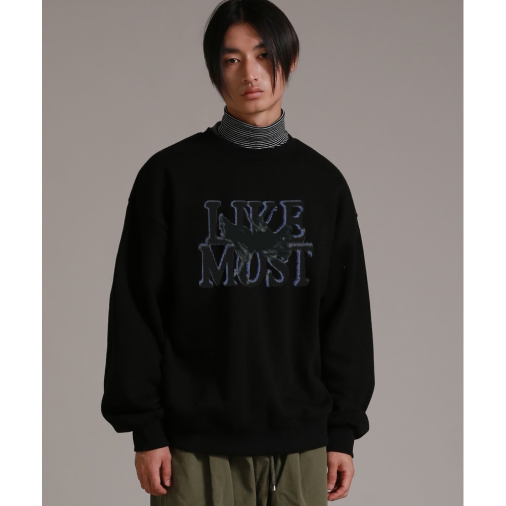 LIKE THE MOSTリナモストオーバーフィットスウェットシャツブラック