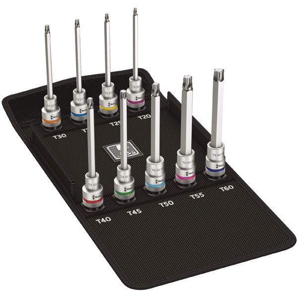 WERA ヴェラ 差込角1/2inch 9点組 ビットソケットセット 保持機能付き T20-T60 004212 工具 ツール DIY 作業工具 道具
