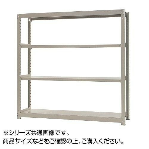 中量ラック　耐荷重300kgタイプ　単体　間口900奥行750高さ1200mm　4段　ニューアイボリー