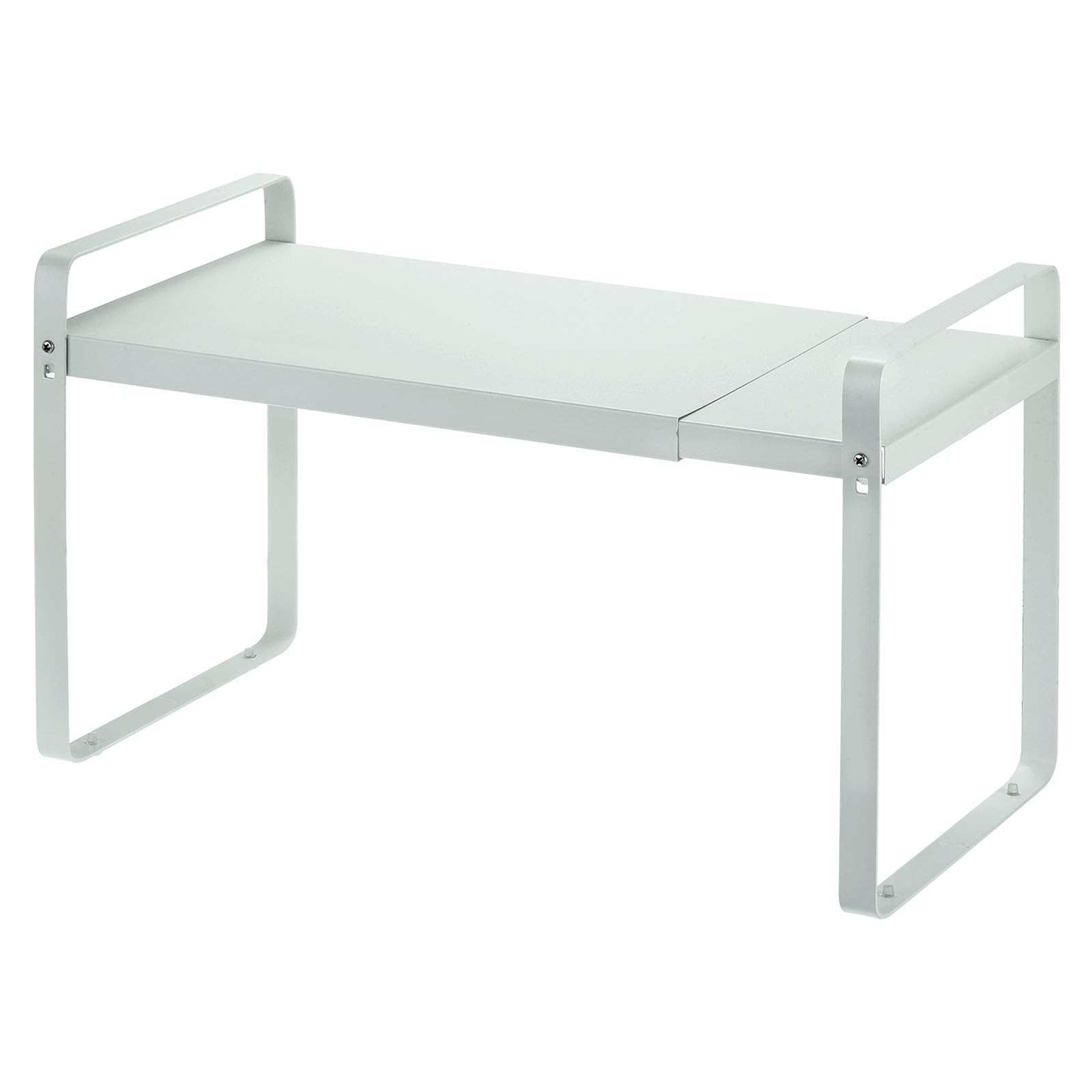 uxcell 拡張可能なキャビネットシェルフオーガナイザー キッチンカウンターの棚 金属製ス パ イスラック 積み重ね可能なカウンター収納棚 バスルーム パントリー用品用 グりーン