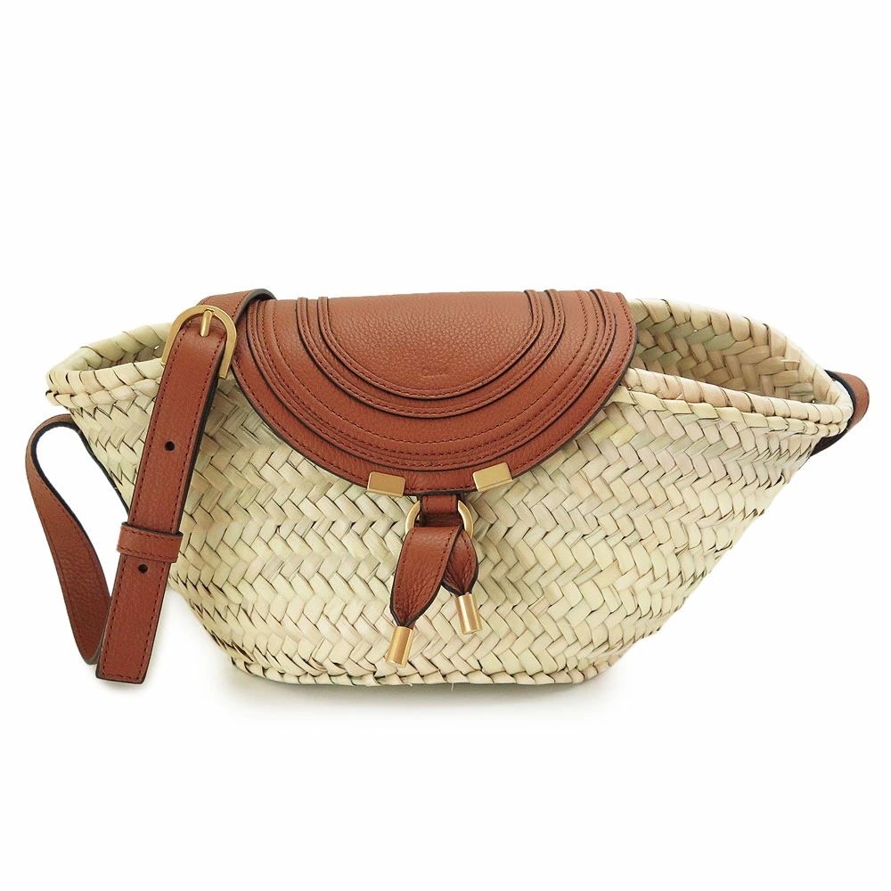 ショルダーバッグ レディース MARCIE CHC22SS729G58 25M スモール バスケットバッグ かごバッグ ミニ クロスボディバッグ ラフィア レザー タン ブラウン 28,158円