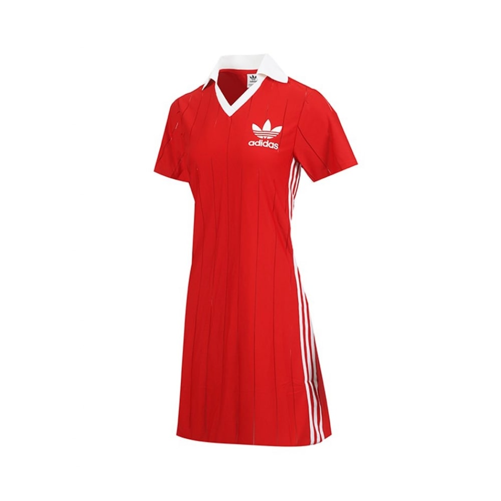 アディダス W アディカラー 3S ピンストライプカラー半袖ドレス