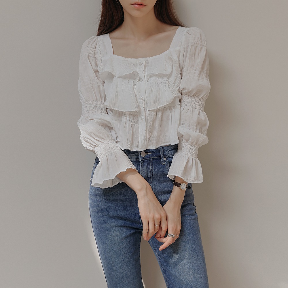 タイラシャーリングフリルブラウス