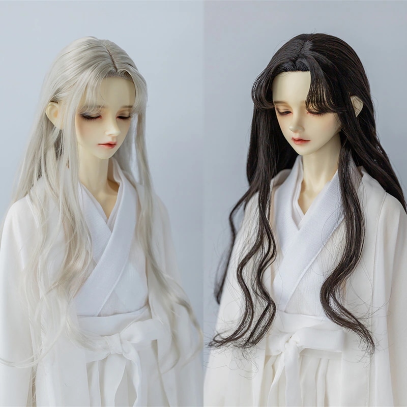 BJD ドール用ウィッグ ミルク糸 ロング パーマ 4色あり SD/小顔SDサイズ球体関節人形用 手入れ